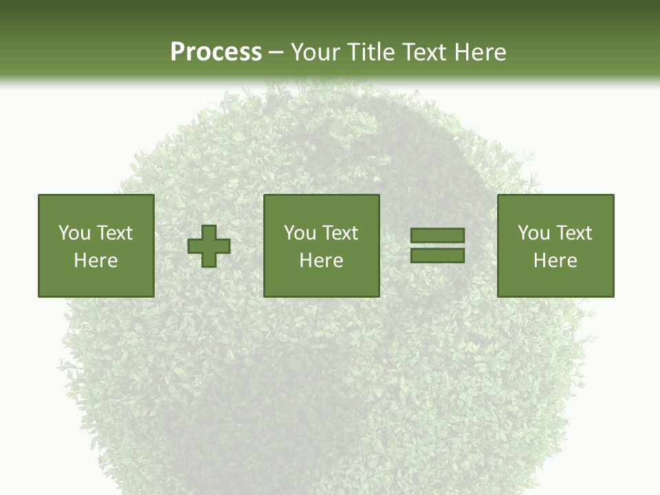 Green Plant Globe With North And South America Over White Background PowerPoint Template
