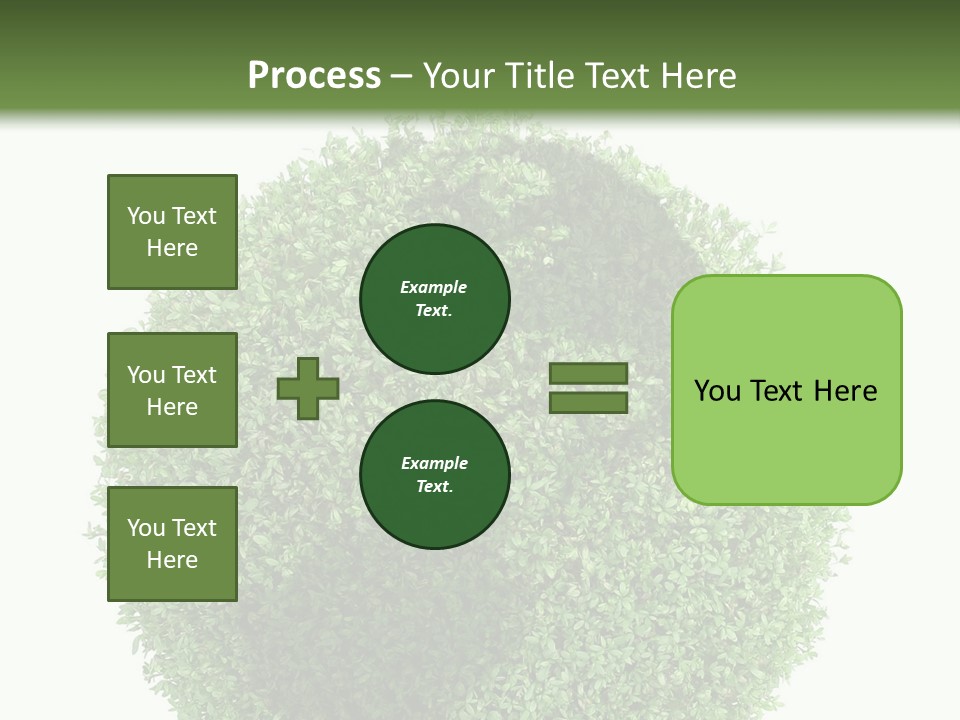 Green Plant Globe With North And South America Over White Background PowerPoint Template