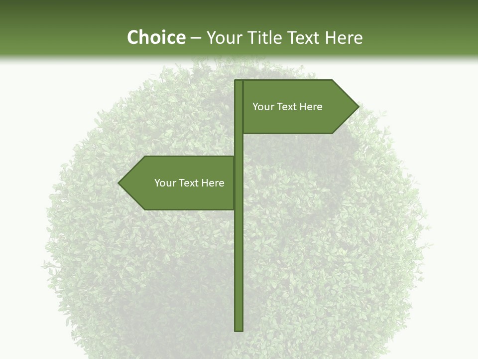 Green Plant Globe With North And South America Over White Background PowerPoint Template