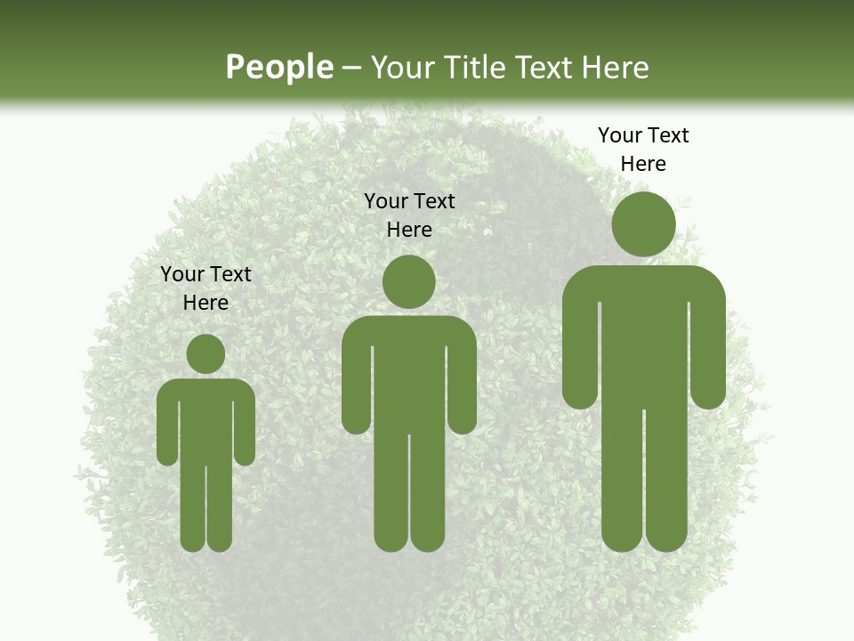 Green Plant Globe With North And South America Over White Background PowerPoint Template