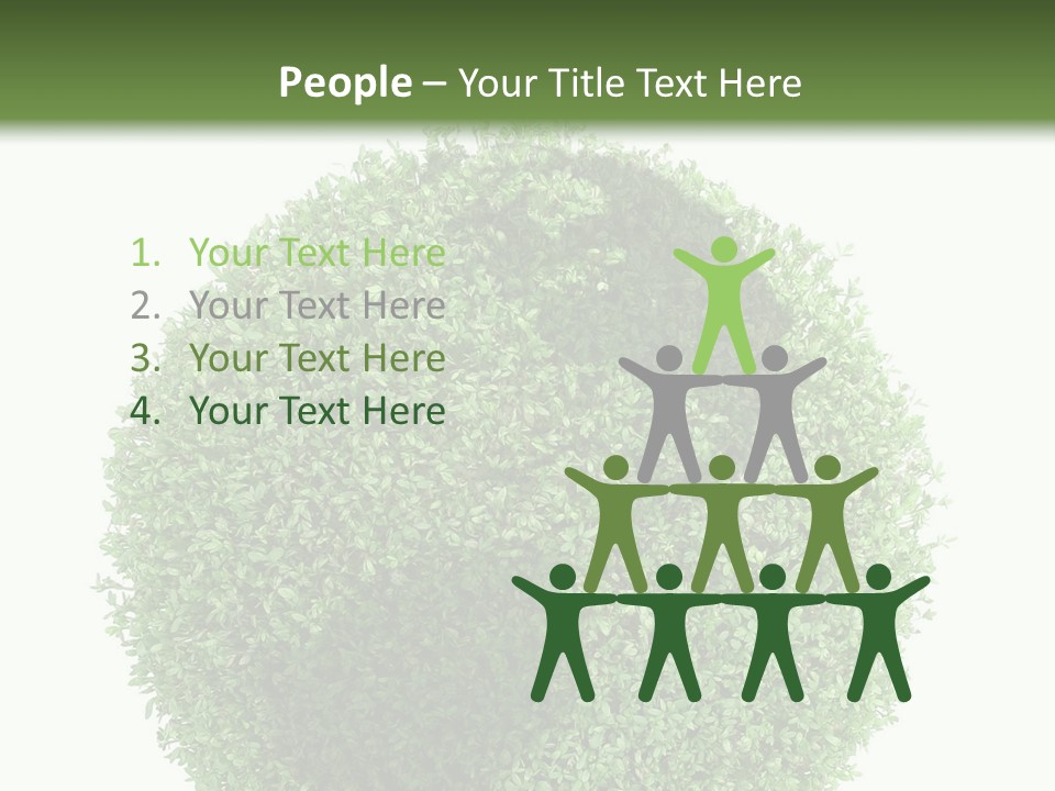 Green Plant Globe With North And South America Over White Background PowerPoint Template