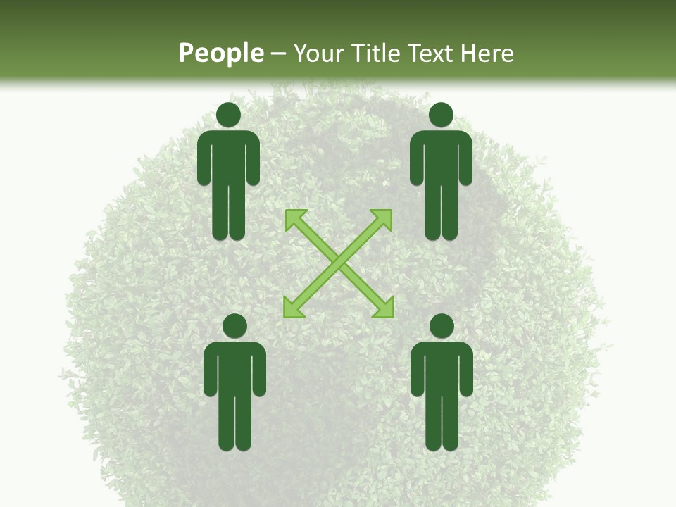 Green Plant Globe With North And South America Over White Background PowerPoint Template