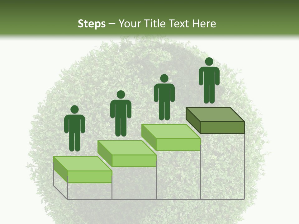 Green Plant Globe With North And South America Over White Background PowerPoint Template