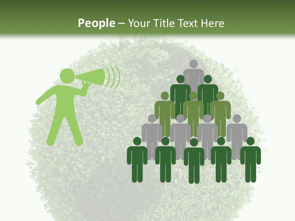 Green Plant Globe With North And South America Over White Background PowerPoint Template