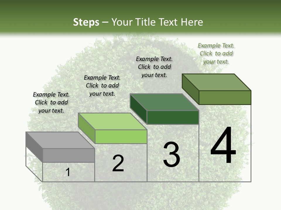 Green Plant Globe With North And South America Over White Background PowerPoint Template