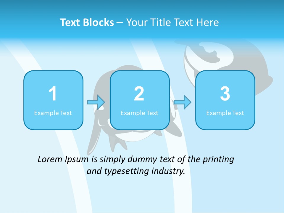 Pair Of Penguins Do The Waltz PowerPoint Template