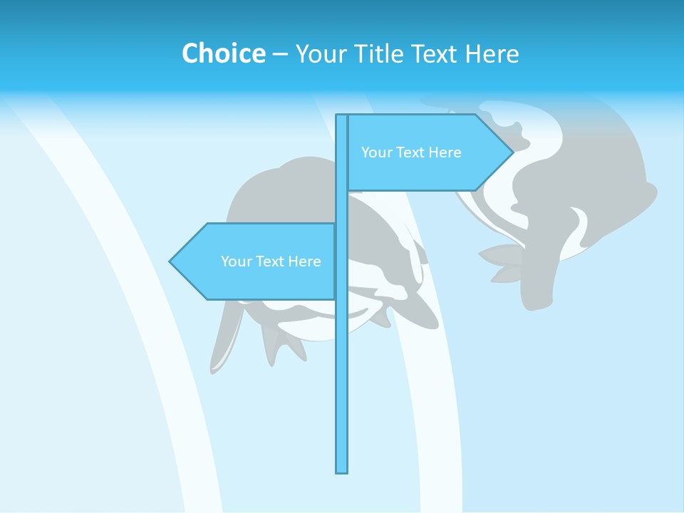 Pair Of Penguins Do The Waltz PowerPoint Template