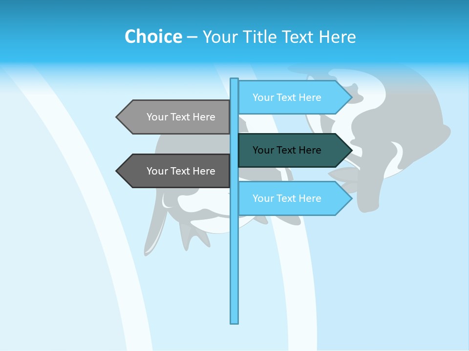 Pair Of Penguins Do The Waltz PowerPoint Template