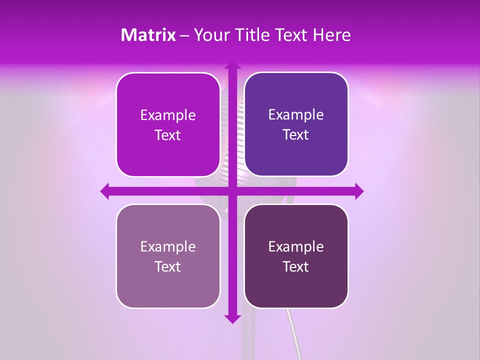 Retro Microphone With Reflectors On Background PowerPoint Template