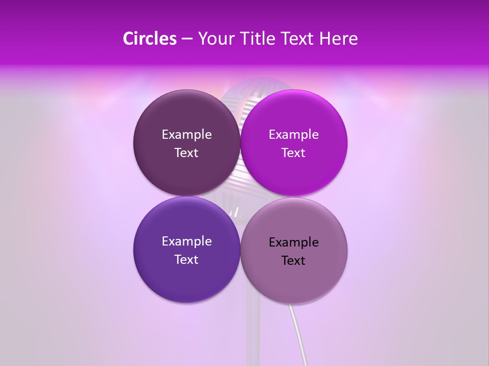 Retro Microphone With Reflectors On Background PowerPoint Template