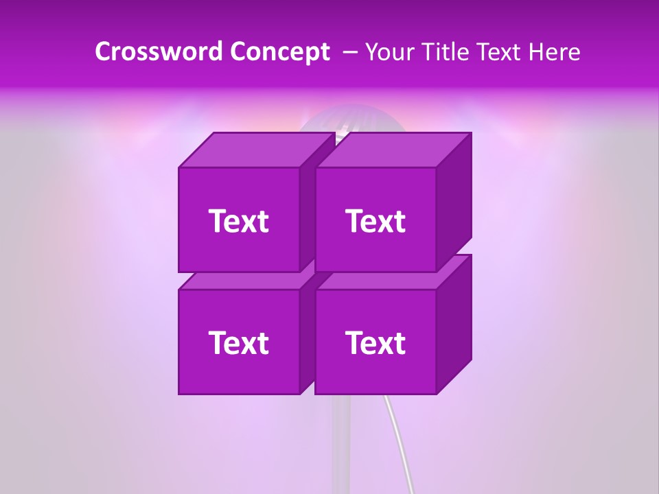 Retro Microphone With Reflectors On Background PowerPoint Template