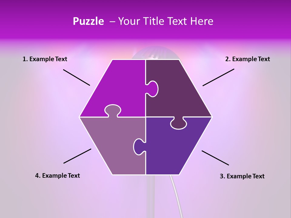 Retro Microphone With Reflectors On Background PowerPoint Template