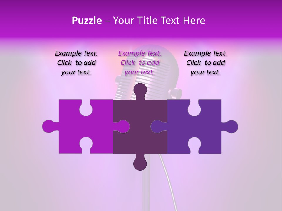 Retro Microphone With Reflectors On Background PowerPoint Template