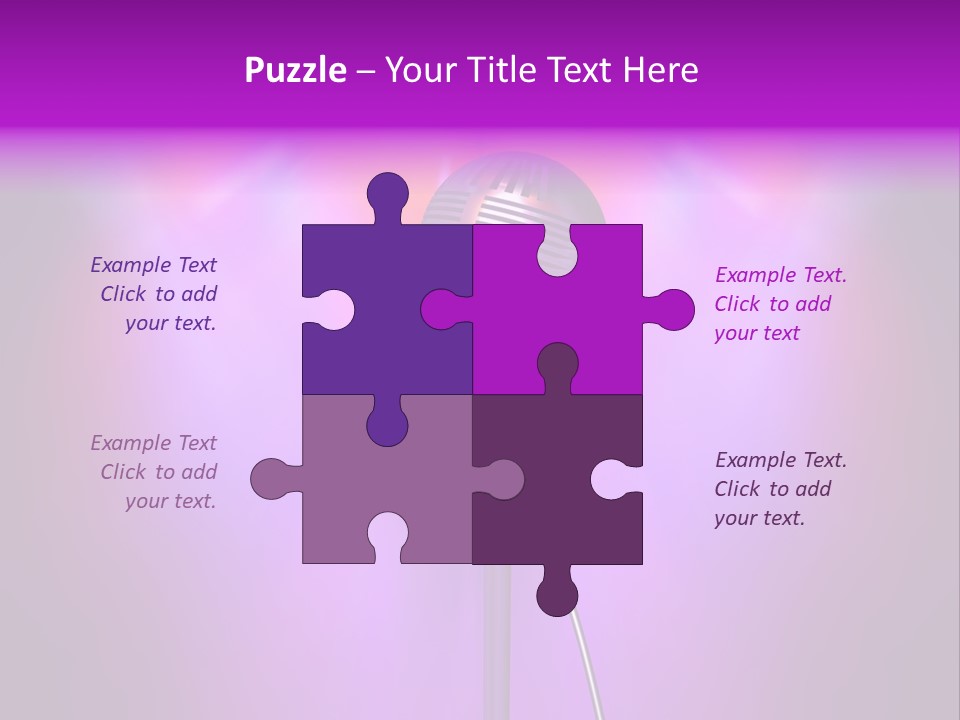 Retro Microphone With Reflectors On Background PowerPoint Template