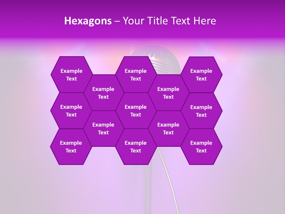 Retro Microphone With Reflectors On Background PowerPoint Template