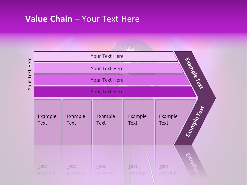 Retro Microphone With Reflectors On Background PowerPoint Template