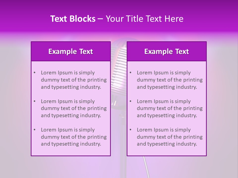 Retro Microphone With Reflectors On Background PowerPoint Template