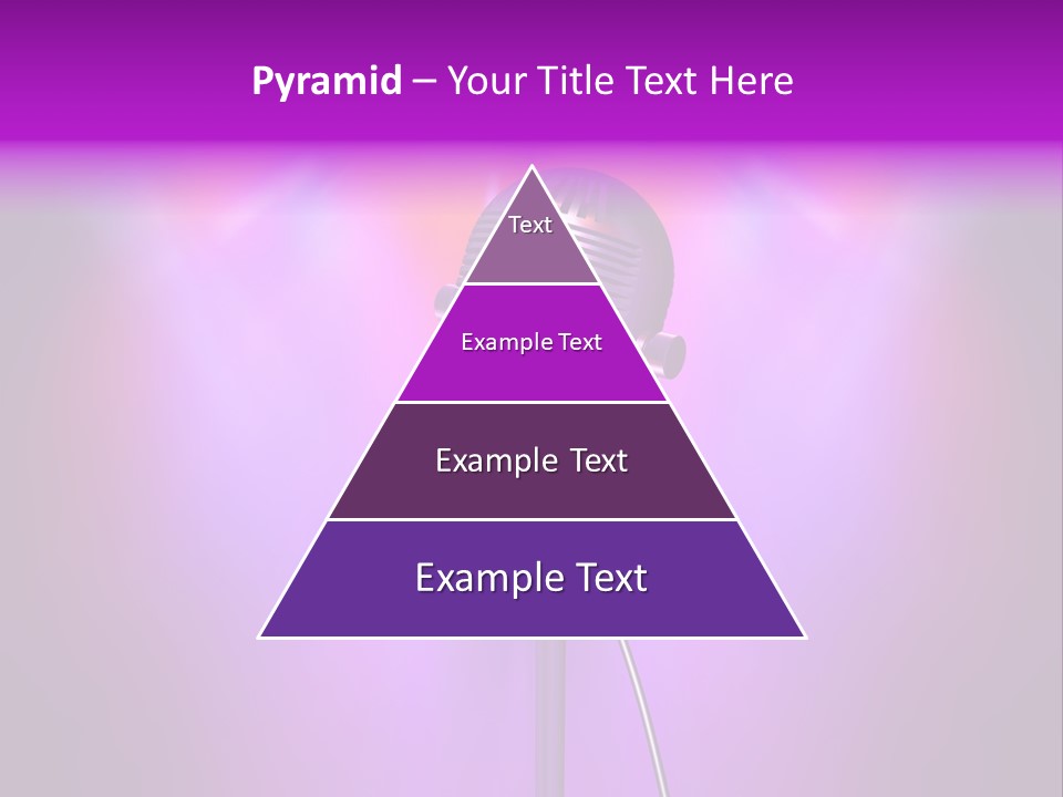 Retro Microphone With Reflectors On Background PowerPoint Template