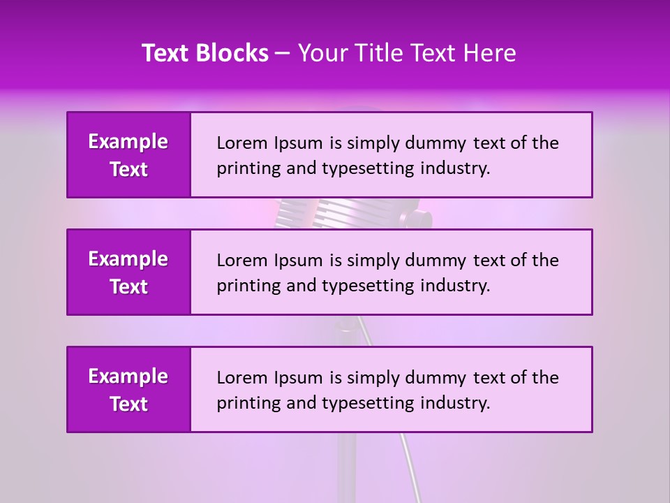 Retro Microphone With Reflectors On Background PowerPoint Template