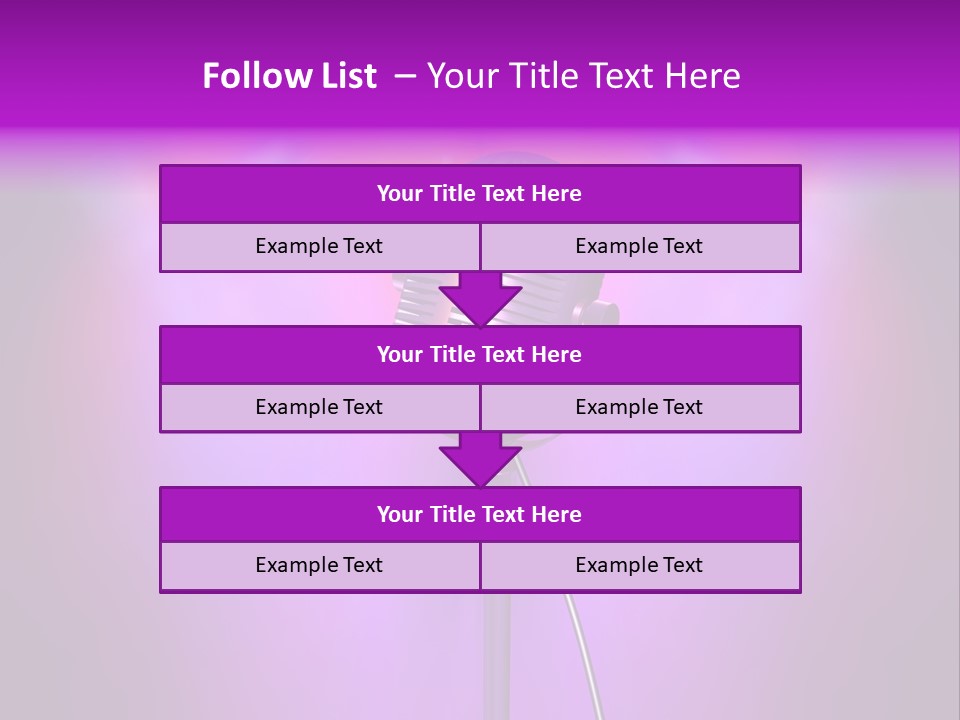 Retro Microphone With Reflectors On Background PowerPoint Template