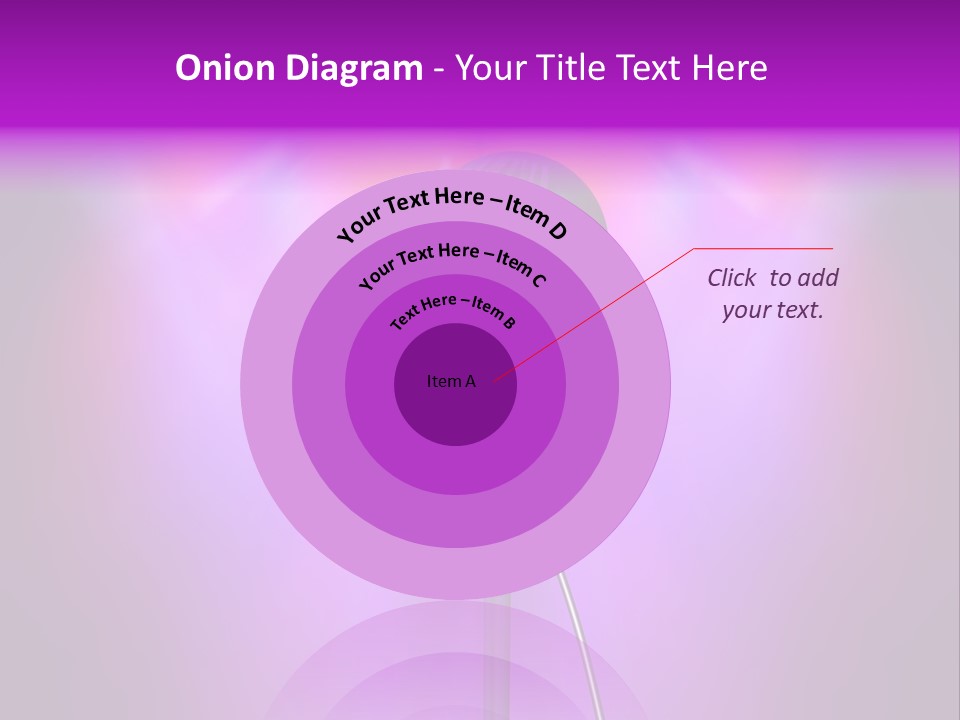 Retro Microphone With Reflectors On Background PowerPoint Template