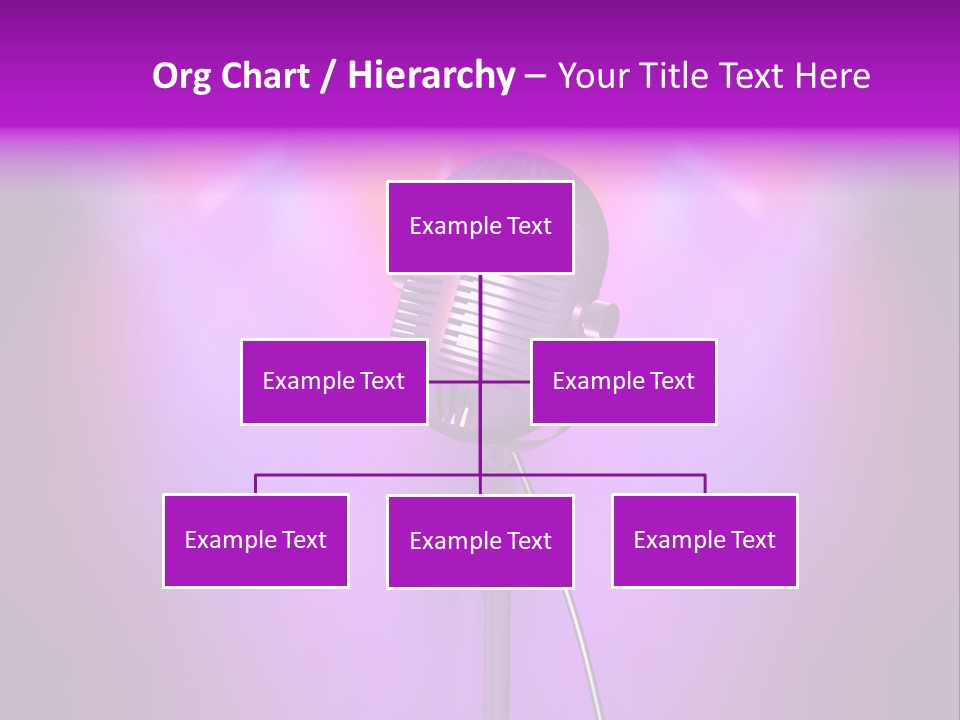 Retro Microphone With Reflectors On Background PowerPoint Template