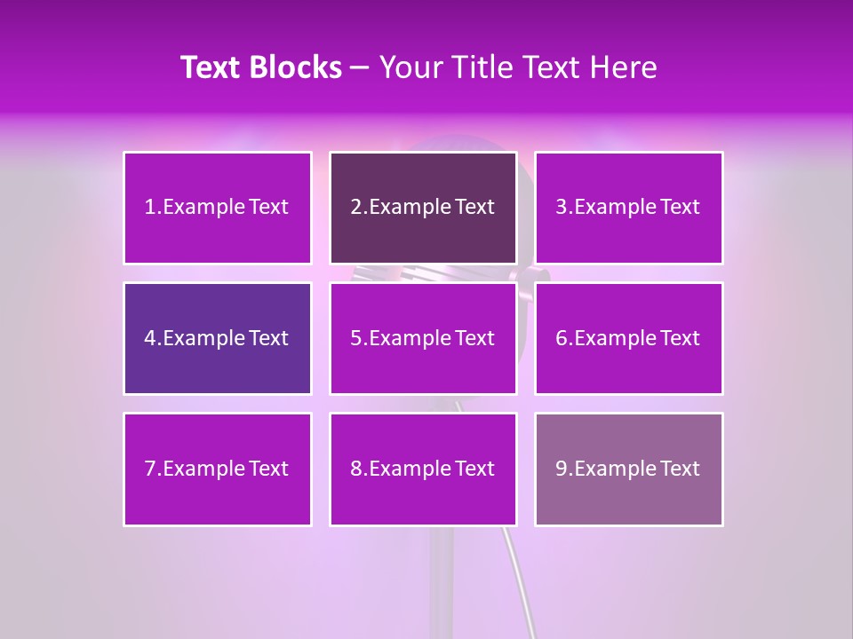 Retro Microphone With Reflectors On Background PowerPoint Template