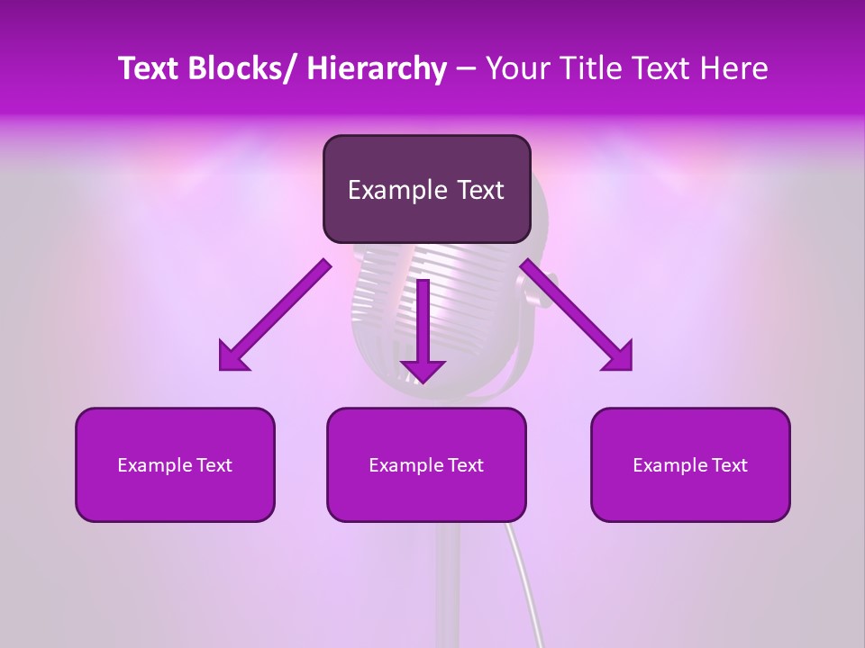 Retro Microphone With Reflectors On Background PowerPoint Template