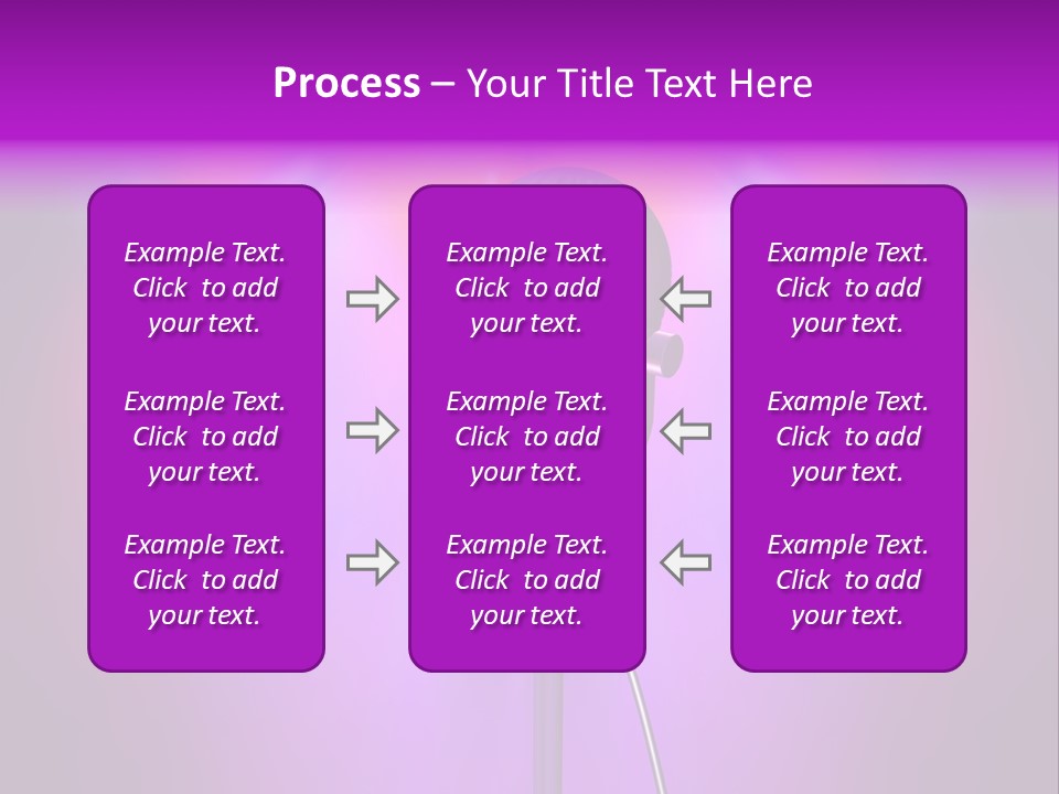 Retro Microphone With Reflectors On Background PowerPoint Template