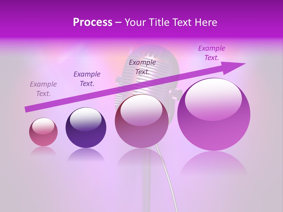 Retro Microphone With Reflectors On Background PowerPoint Template