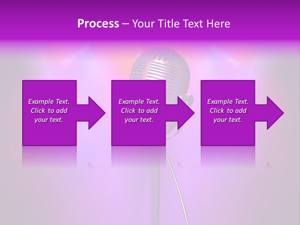 Retro Microphone With Reflectors On Background PowerPoint Template