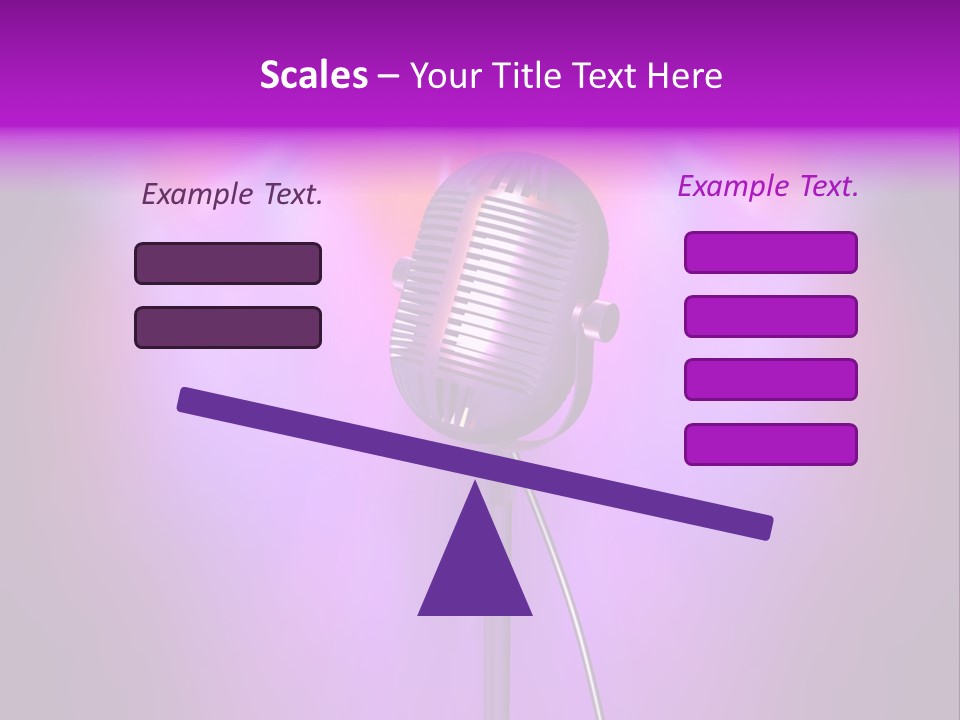 Retro Microphone With Reflectors On Background PowerPoint Template