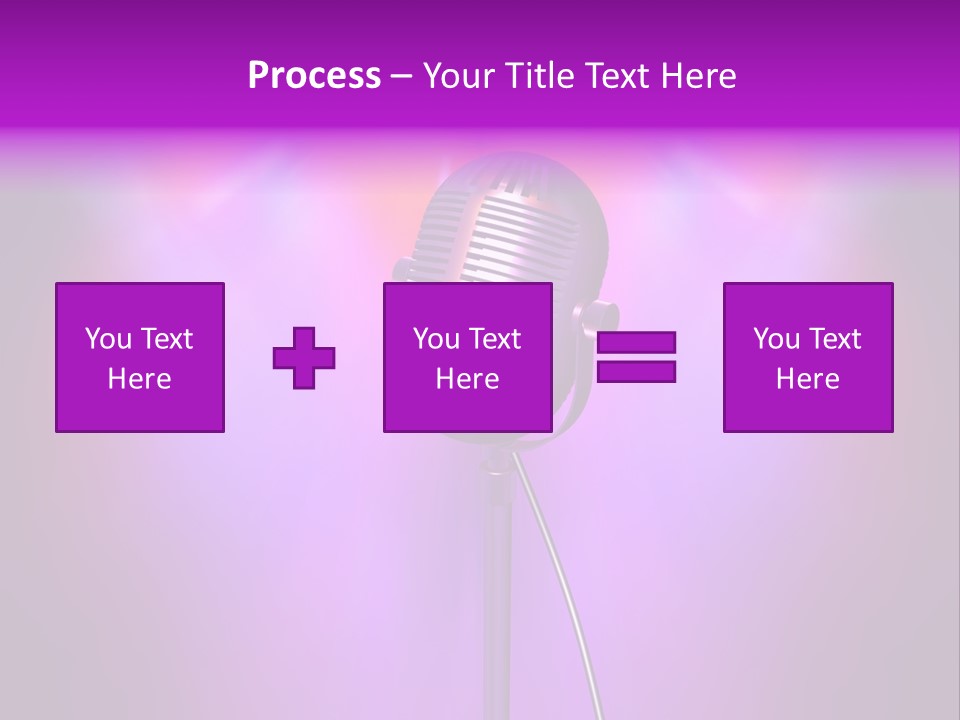 Retro Microphone With Reflectors On Background PowerPoint Template