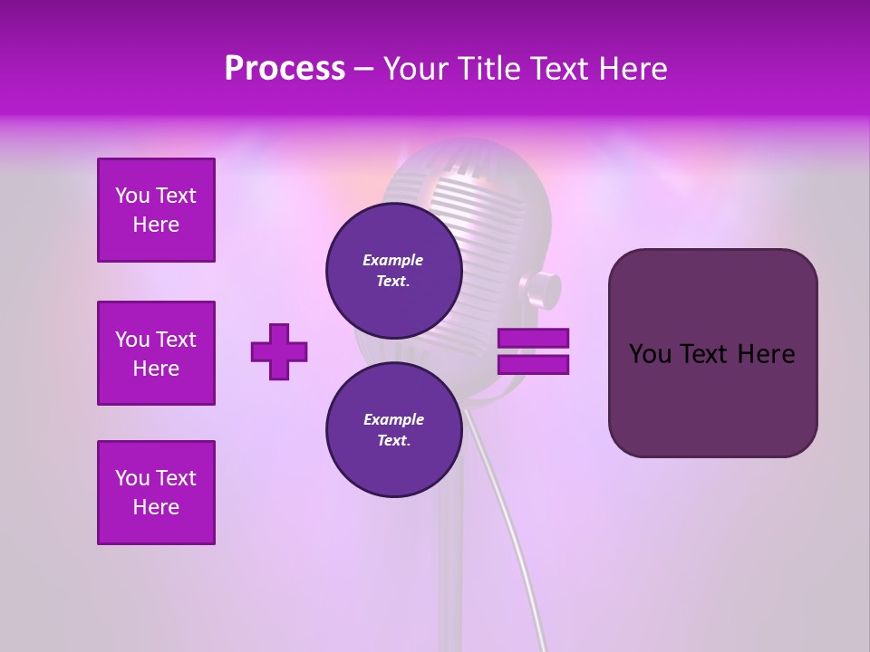 Retro Microphone With Reflectors On Background PowerPoint Template