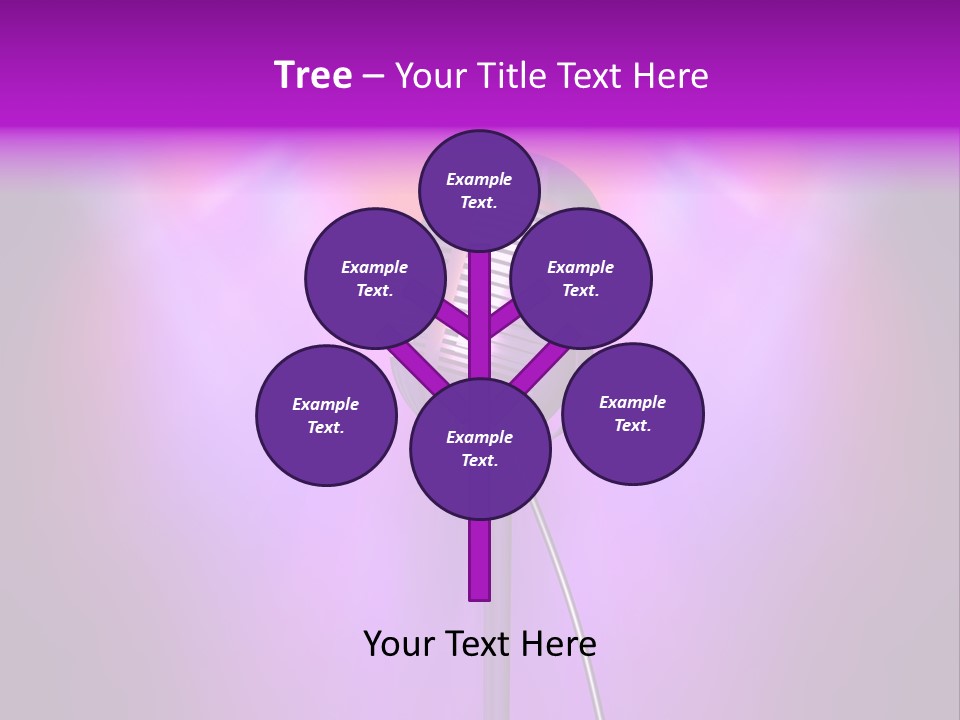 Retro Microphone With Reflectors On Background PowerPoint Template