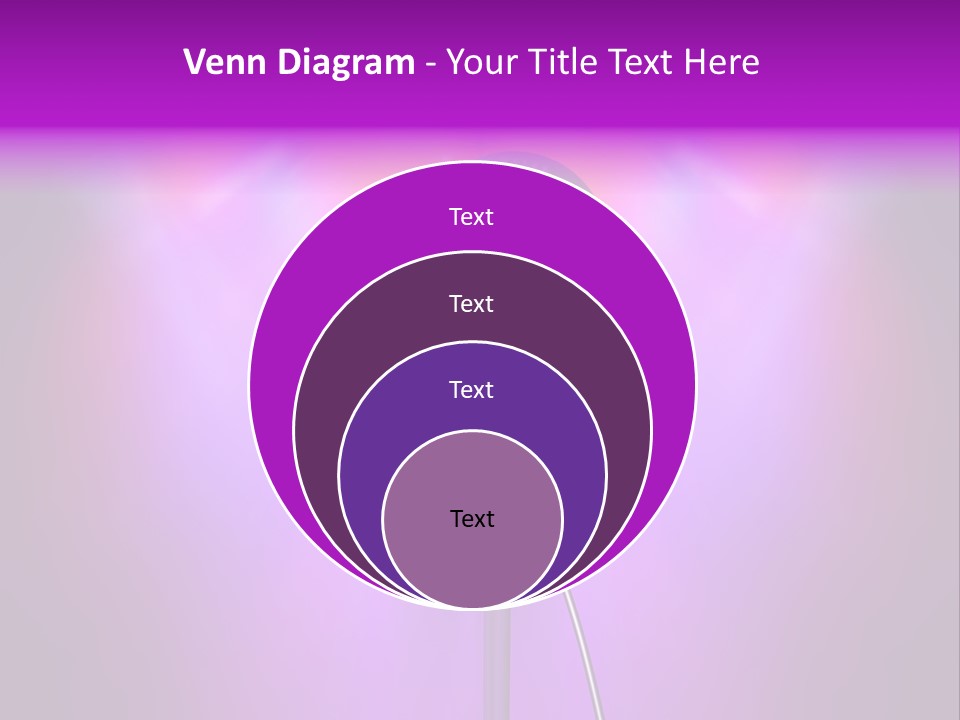 Retro Microphone With Reflectors On Background PowerPoint Template