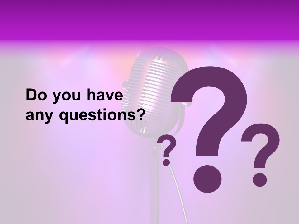 Retro Microphone With Reflectors On Background PowerPoint Template