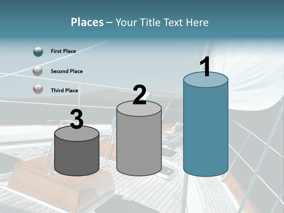 Luxury Yacht Under Sail PowerPoint Template