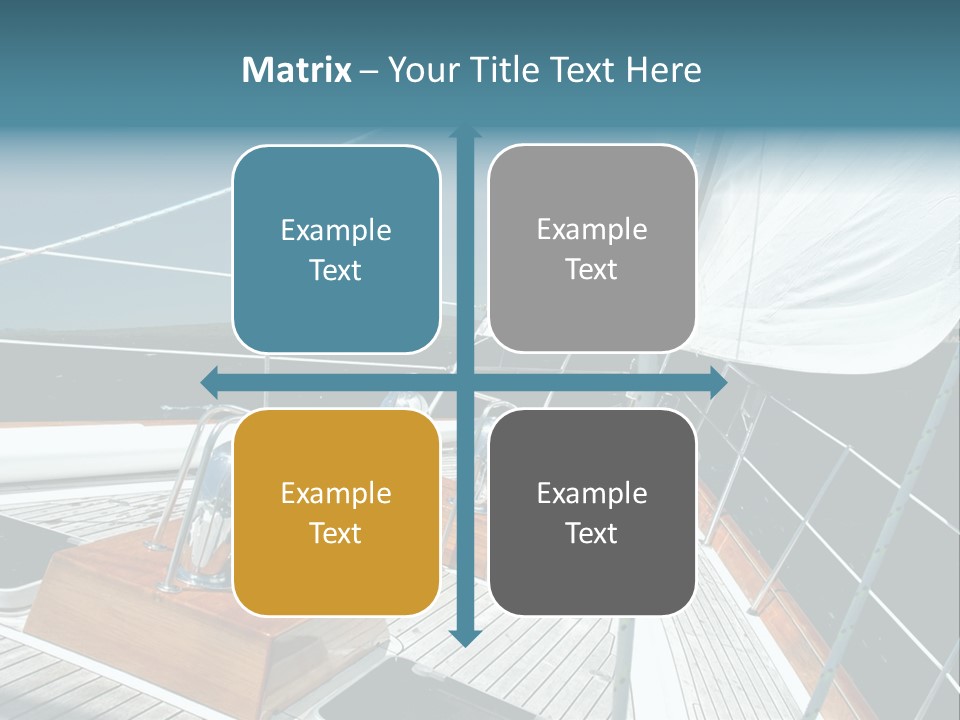 Luxury Yacht Under Sail PowerPoint Template