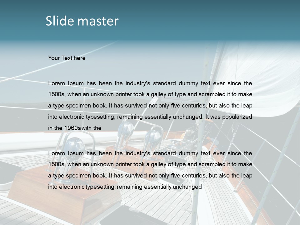 Luxury Yacht Under Sail PowerPoint Template