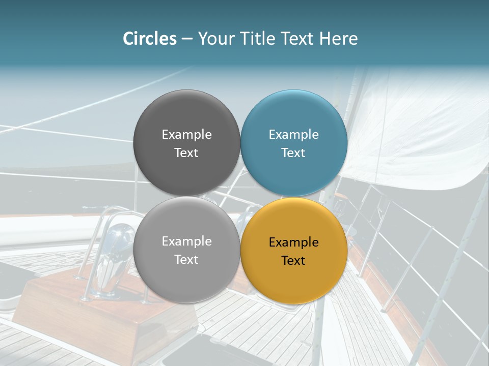 Luxury Yacht Under Sail PowerPoint Template