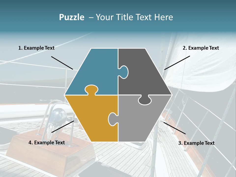 Luxury Yacht Under Sail PowerPoint Template