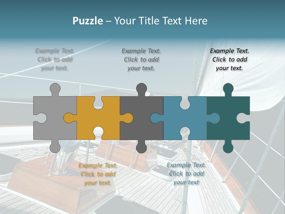 Luxury Yacht Under Sail PowerPoint Template