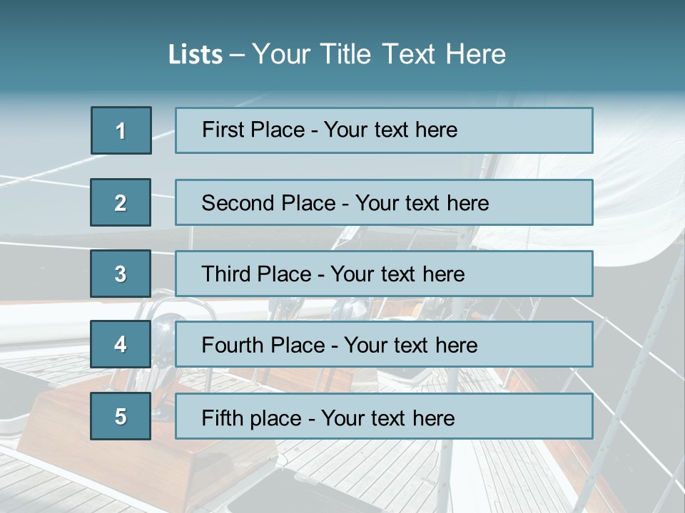 Luxury Yacht Under Sail PowerPoint Template