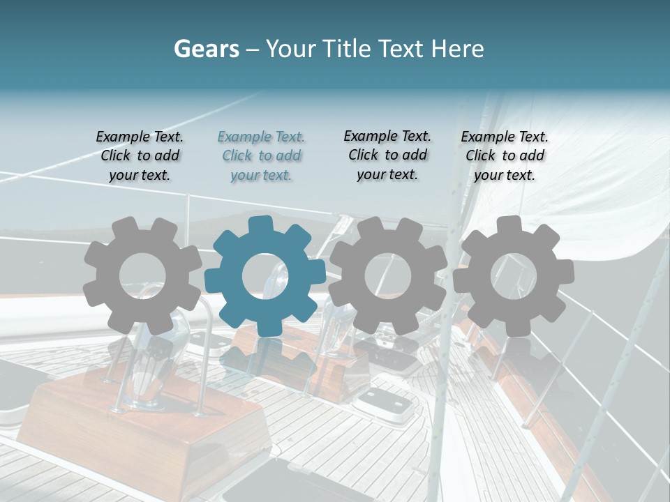 Luxury Yacht Under Sail PowerPoint Template