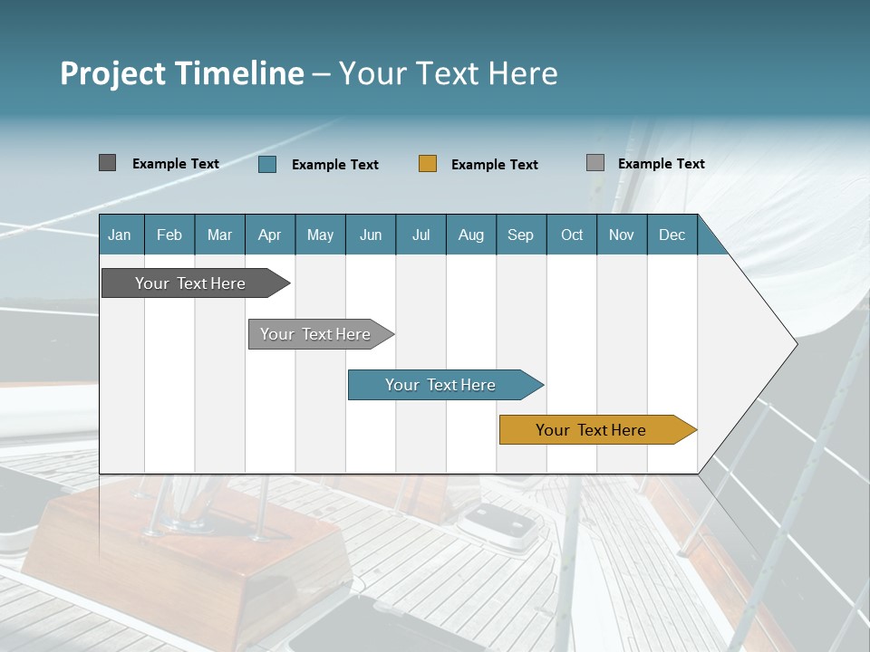 Luxury Yacht Under Sail PowerPoint Template