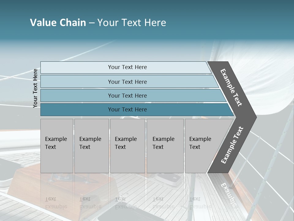 Luxury Yacht Under Sail PowerPoint Template