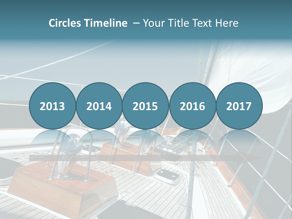 Luxury Yacht Under Sail PowerPoint Template