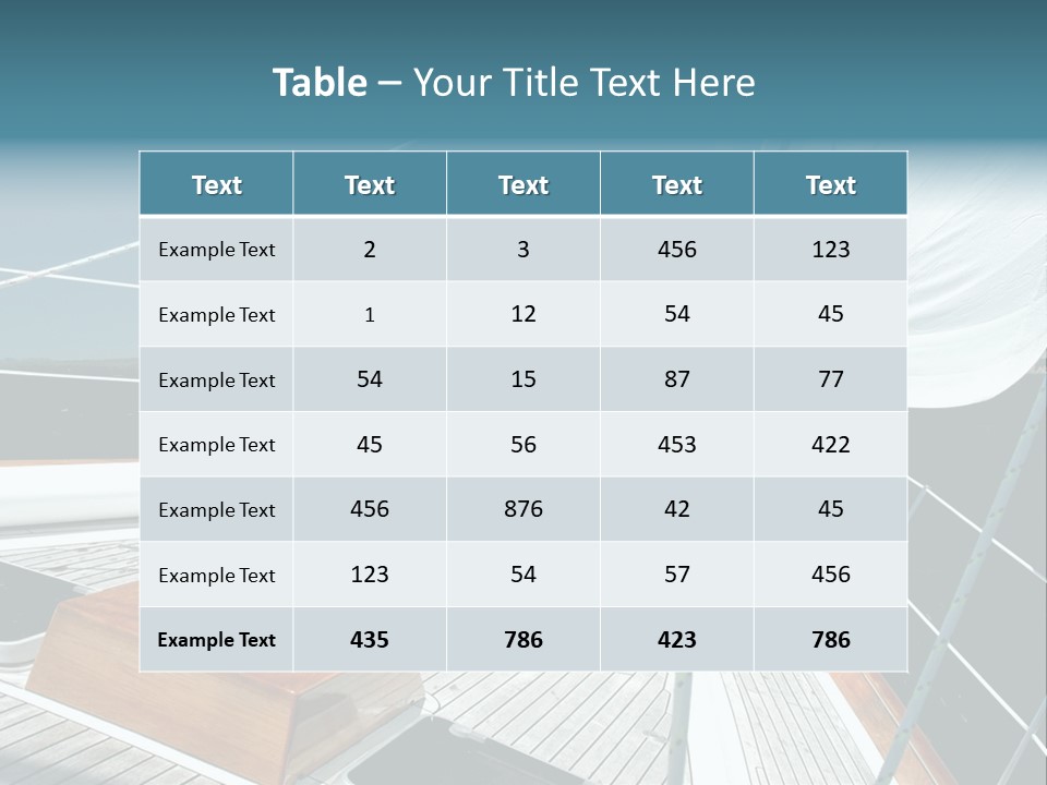 Luxury Yacht Under Sail PowerPoint Template