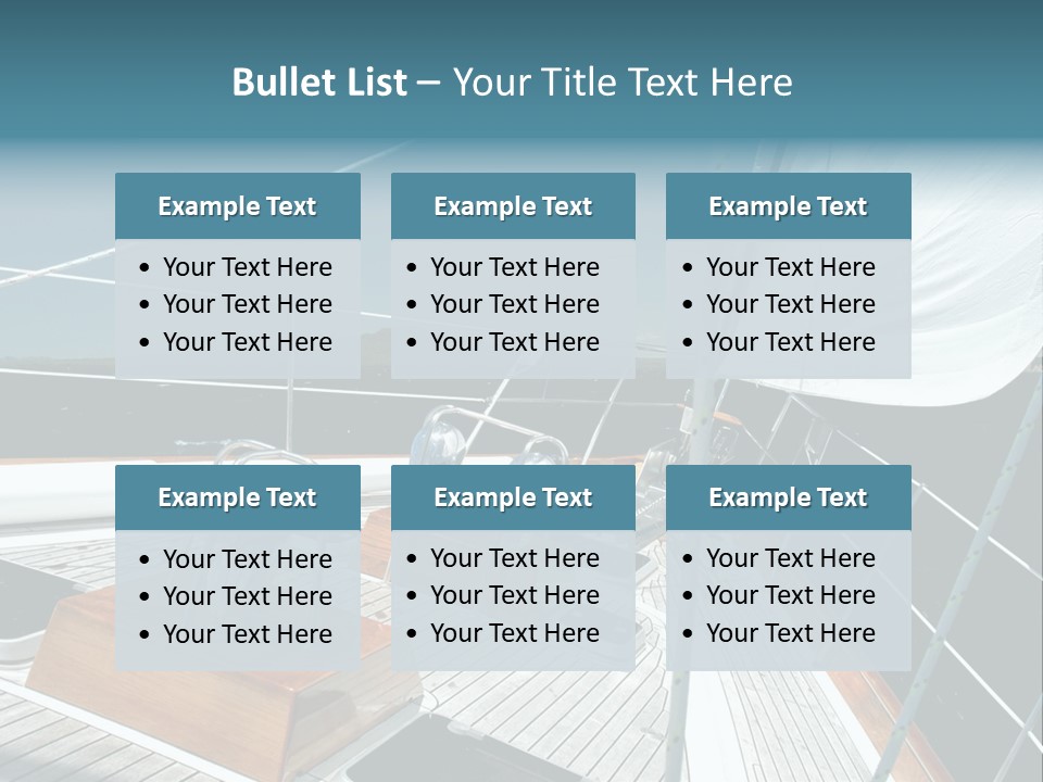 Luxury Yacht Under Sail PowerPoint Template